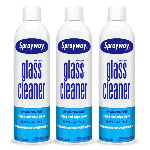 Sprayway Glass Cleaner SW-050 19 oz Cleaner for Auto and Home for a Streak-Free Shine Deep Cleaning Foaming Action Safe for Tinted & Non-Tinted Windows Ammonia Free Foam Glass Cleaner Pack of 3