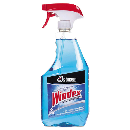 Windex Powerized Glass Cleaner with Ammonia-d 32 Oz. Trigger Spray Bottle