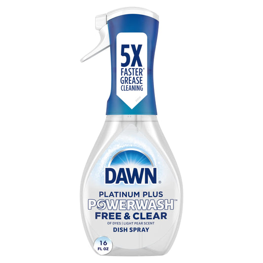 Dawn Powerwash Free & Clear Light Pear Dish Spray Dish Soap Starter Kit 16 Fl Oz